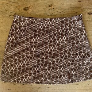 Hollister Brown Patterned Mini Skirt